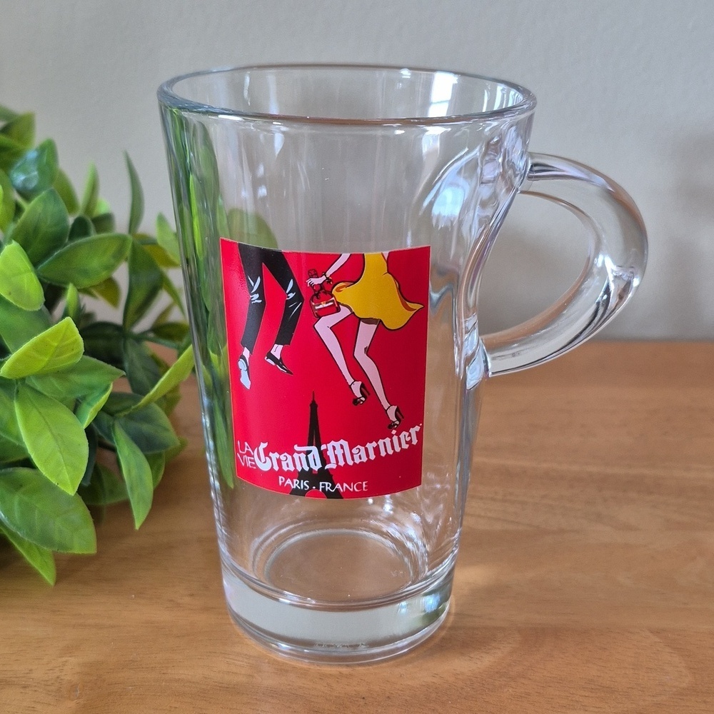 JORDI LABANDA ART GRAND MARNIER Logo Art Glass Coffee Mug